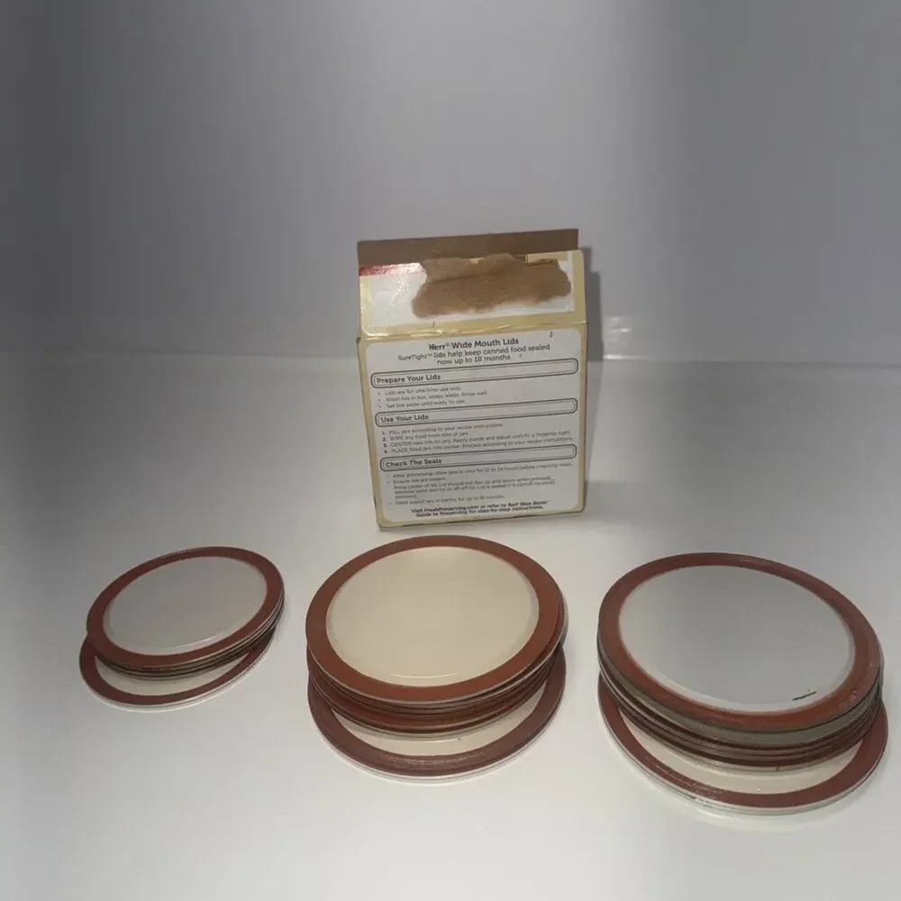 Kerr Ball Wide Mouth Jar Lids 20 count (8new) Lot Sure Tight Lids self reliance